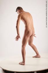 Nude Man White Athletic Short Black Standard Photoshoot Realistic